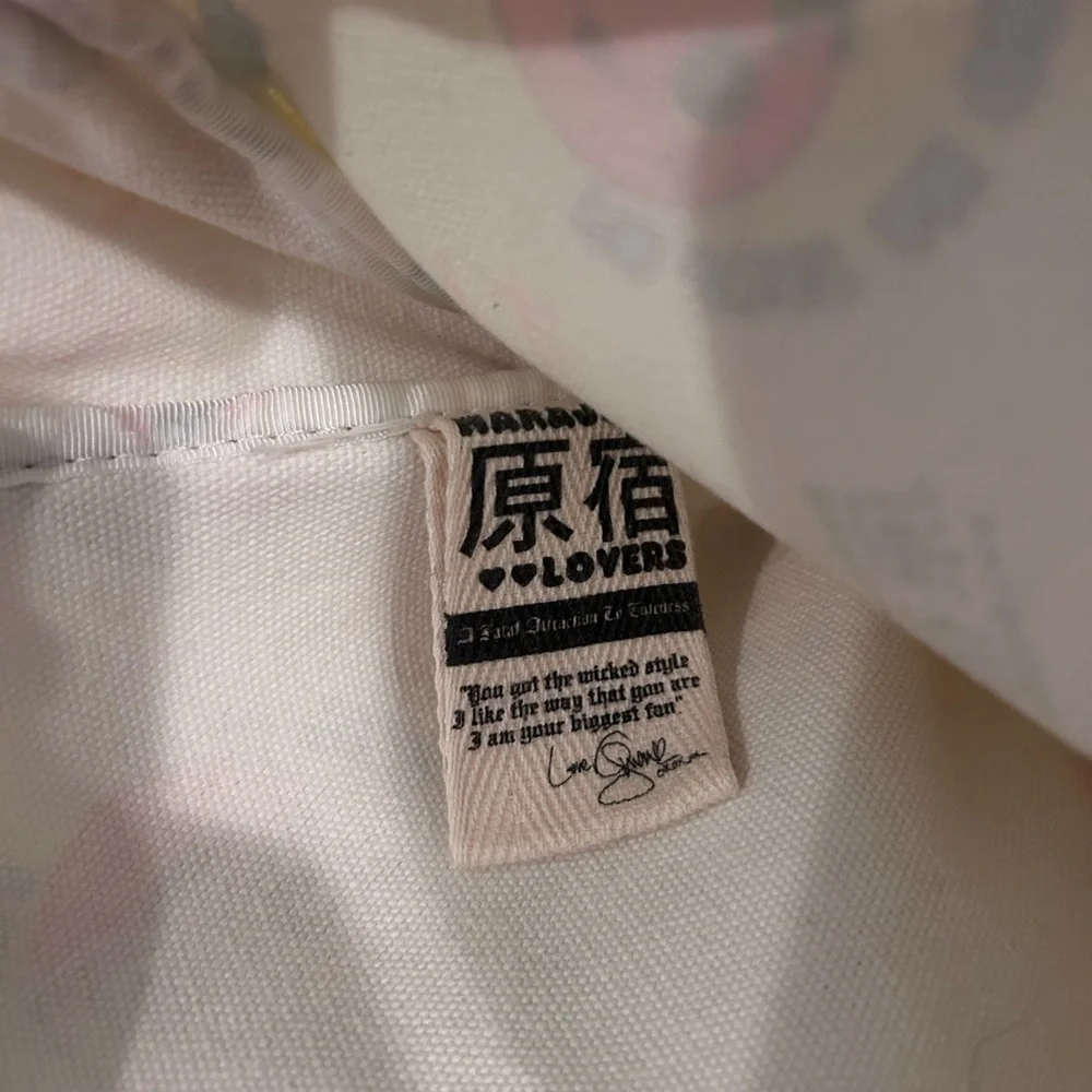 NWOT! Vintage Harajuku Lovers Canvas Tote Bag - Picture 4 of 7